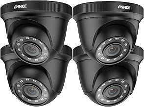 ANNKE 4-Packed HD-TVI 1080P Home Security Surveillance Cameras, 2MP Day Night Vision, Smart Color Night Vision, IP67 Weatherproof Housing
