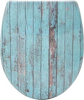 WOLTU Toilet Seat, Soft Close Toilet Seat, Quick Release Top and Bottom Fixing Duroplast Anti-Bacterial O Shape Easy Cleaning Loo Seat with Adjustable Hinges