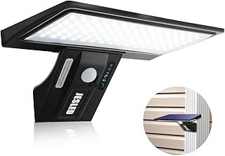 JESLED Solar Powered Lights Outdoor/Outside for Garden Fence Door Yard Pathway, 90 LED Solar Motion Sensor Security/Wall Lights Waterproof 2600mAh, USB Charging (1 Pack)