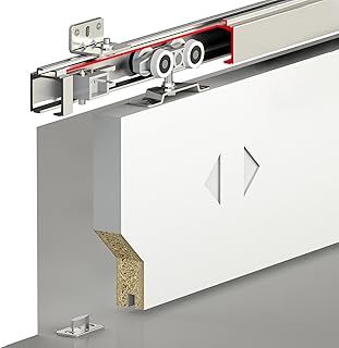 Top Hung Sliding Door Track System Kit – Heavy Duty 120KG Capacity – 1.2m Kit for Single Door – Durable and Smooth Sliding Design for Homes and Offices