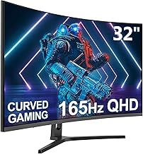 Z-Edge 32 Inch Curved Gaming Monitor 165Hz(DP) 144Hz(HDMI) 2K QHD 2560x1440 1ms MPRT 16:9 1500R Curved Screen, Ultra-Thin Bezel, FreeSync, DisplayPort 1.4 & HDMI 2.0