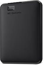 WD 5TB Elements portable external hard drive, USB 3.0 interface, portable external storage, Plug-and-Play, SuperSpeed USB 3.2 Gen 1, Formatted for PC and Mac, Black