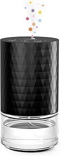 Airversa Waterless Diffuser Essential Oil 100mL Capacity Scent Air Machine for Home Aromatherapy Nebulizer Premium Metal Battery Operated 3 Mist Settings 3 Countdown Timers Color Light AN5 Black