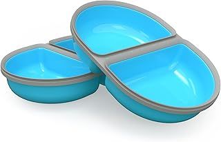 SureFeed Sure Petcare Split Pet Bowl with Integrated Seal, Compatible with Sure Petcare Microchip Pet Feeder with Sealed Lid, Works for Wet and Dry Food, Keeps Food Fresh, Grey (Blue)