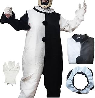 ETEBAS Clown Costume Cosplay Art Clown Movie WIth Head Cover Adult Halloween