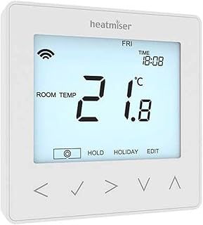 LavaTap Heatmiser NeoStat 12v V2 Programmable Thermostat for 12 Volt UFH Systems (Glacier White)