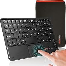 TECHGEAR [Active Strike Pro MINI Slim Bluetooth Wireless UK QWERTY Keyboard with Mouse Touchpad for Samsung Tablet Tab A7, S6 Lite 10.4", Tab A8 10.5" X200, Tab A 10.1" (with Keyboard Carry case)
