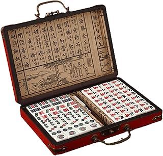 Classic Mahjong Game Set,Retro Mahjong,Mahjong Set With Box,Chinese Traditional Mahjong Set,Ideal Board Game,Antique Mahjong，for Party Family Game