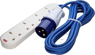 kenable 4 Way 16A Motorhome/Caravan/Camping Mains Electric Hook Up Extension Lead 5m [5 metres]