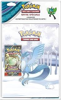 Pokémon Ultra Pro - Asmodee Scarlet et Violet Mascarade Twilight (EV06): Portfolio Plus Booster Pack (Random Model) - Board Games - Trading Cards - French Version