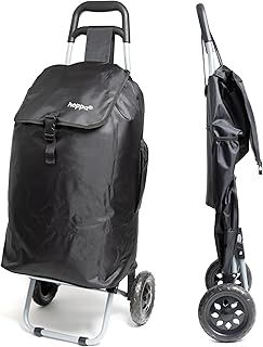 Hoppa 57Ltr Lightweight Shopping Trolley 2024 model, Hard Wearing & Foldaway Push/Pull Cart for Easy Storage With 1 Year Guarantee