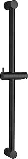 OFFO Shower Riser Rail, 62cm Segmented Wall Mounted Shower Rail Adjustable Distance 28 to 61cm with Handheld Shower Head Holder Replacement for Shower, Matte Black