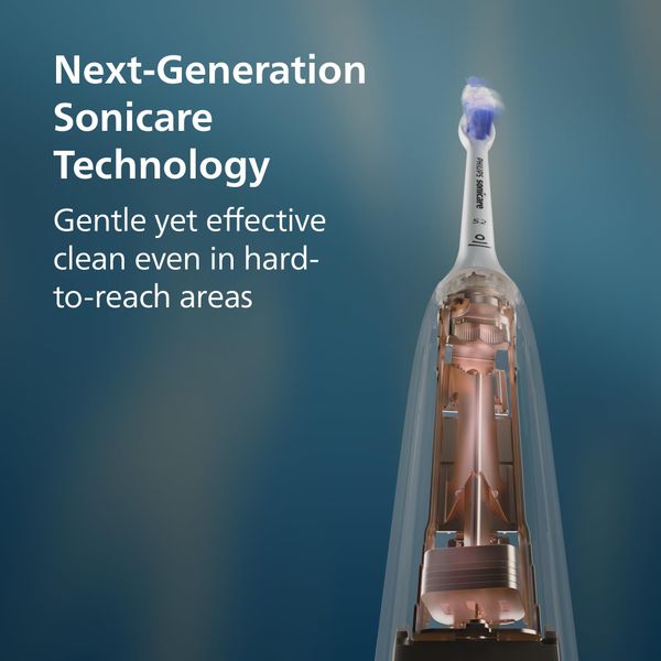 Philips Sonicare 7100 Electric Toothbrush, Sonic Toothbrush with App, 4 Brushing Modes and 3 Intensity Levels, Pressure Alert, EasyStart, SmarTimer, Navy Blue, Model HX7421/08 [New Technology]