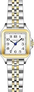 Dainty Square Watch for Women with Easy Read Arabic Numeral Ladies Dress Watches
