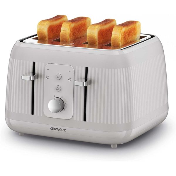 Kenwood Dawn Toaster, 4 Slot Toaster, Reheat, 5 Browning Settings, Defrost and Cancel Functions, Pull Crumb Tray, TFP09.​000CR, 1800W, Oatmeal Cream