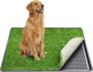 PICK FOR LIFE Dog Grass Toilet, Large size 51 x 63.5 cm, Indoor Outdoor Dog Potty Systems, Portable Toilet with Fake Grass and Tray, Reusable Trainer Tray for Puppy Training