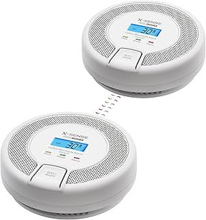 X-Sense Carbon Monoxide Alarm Detector 10-Year Life, Replaceable Battery Operated CO Alarm Detector with Digital Display, Conforms to EN 50291 Standard, CO03D