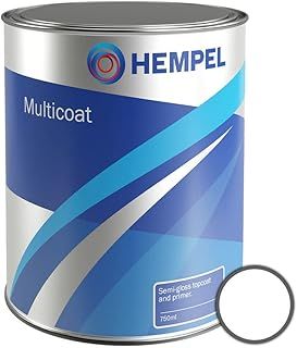 Hempel Multicoat White Topcoat - 750ml, Marine Grade Paint for Boats, Weatherproof and Durable, Ideal for Fibreglass, Wood, Metal Surfaces, For DIY Enthusiasts and Marine Professionals