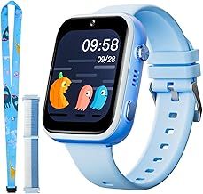 OKYUK T45 4G Children’s Smartwatch, Kids Sim Card GPS Tracker, Video Calls, SOS, Camera, Pedometer, Boys & Girls Aged 3-12 (Blue)