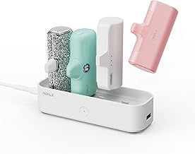 iWALK Charger Station for Portable Charger 4500mAh, 4800mAh, 5000mAh Power Bank for iPhone Charging Station Multiple USB-C Family-sized Charger Station for Home(Station Only), White