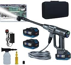 Huhomco Cordless Pressure Washer UK 200Bar/2900PSI Jethawk Battery Power Washer Portable with 2 Batteries, No Hose Needed Battery Operated for Car Cleaning&Garden Watering