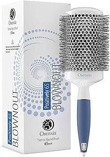 Osensia Round hair dryer brush - Ceramic ionic lightweight hair brushes, White, (65mm)