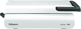 Fellowes Binding Machine - Pulsar+ 21-Hole, 300 Sheet Manual Paper Punch Comb Binder Machine with Starter Kit 10 Comb Bindings - Ideal for Small Office Use - White/Grey
