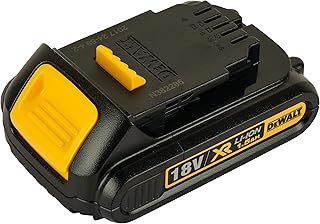 DeWalt DCB181-XJ 18V XR Lithium-Ion 1.5Ah Battery, Yellow/Black, 1.57 in*3.94 in*2.36 in