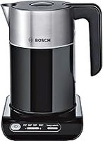Bosch Styline TWK8633GB Variable Temperature Cordless Kettle, 1.5 litres, 3000W - Black