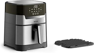 Tefal Easy Fry Precision+ 2-in-1 Digital Air Fryer And Grill 4.2L Capacity 8 Programs Inc Dehydrator Stainless Steel EY505D, 1550W