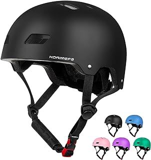 KORIMEFA Kids Bike Helmet Toddler Bike Helmets for Ages 3-13 Years Boys Girls Safety Adjustable Multi-Sport Roller Skating Skateboard Scooter Cycling Helmet
