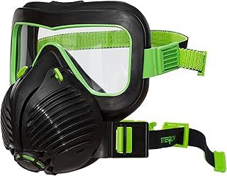 Air+Vis Respirator Dust Mask with 99.99% Filtration Twin HEPAC® Replaceable Filter, Full Face Mask Built with Straps for Comfort, Impact Resistant Visor for Maximum Safety and Durability