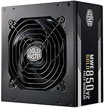 Cooler Master MWE 850 Gold V2 Fully Modular PSU (UK Plug) - 80 PLUS Gold 850W Power Supply Unit, Flat Black Cabling, 120mm HDB Fan, High-Temperature Threshold