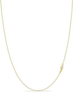 KEZEF 925 Cable Sterling Silver Chain For Women | Thin & Strong Necklace Chain with Oval Links | Great for Pendants or Layering | 1.3mm