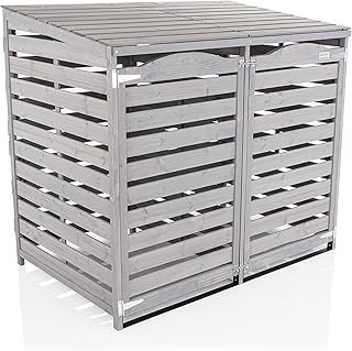 Wheelie Bin Storage Unit Garden Universe Outdoor Storage In Grey WBS01-GREY