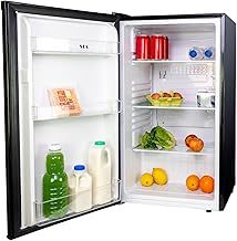 SIA LFS01BL-AMZ1 Black Under Counter Fridge, 91L Capacity, 48cm Wide, Freestanding Larder, E Rated, 2 Years Parts and Labour Guarantee