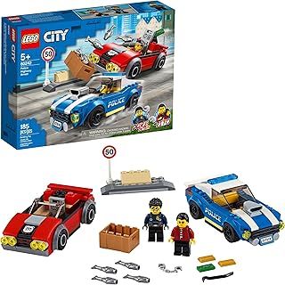 LEGO City Police Highway Arrest 60242 Police Toy, Fun Building Set for Kids, New 2020 (185 Pieces)