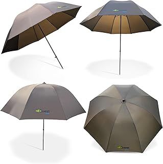 Quest Tenacious 55'' Carp Fishing Umbrella Green | Brolly | Match Sea Course | Day Shelter | Camping