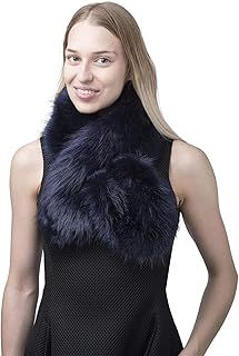 Basic Sense Winter Long Fluffy Faux Fur Collar Wrap Inner Fleece Fabric for Women Warm Tippet Russian Style Scarf