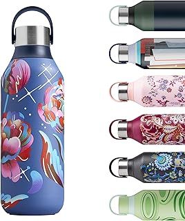 Chilly's Series 2 Water Bottle - Stainless Steel Thermal Bottles with Double Wall Vacuum, Soft Collar & Carry Loop - 24hrs Cold, 12hrs Hot - For Office, Home & Travel - Available in 350ml, 500ml & 1L
