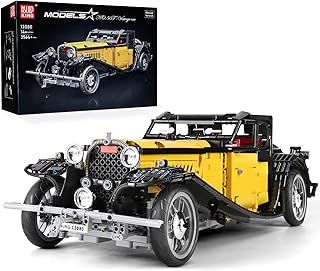 Mould King 13080 Technik Classic Car Kit, 3564 Clamping Blocks Technology Vintage Car Building Blocks, Construction Toy Vehicles