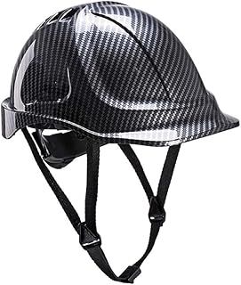 Portwest Endurance Work Safety Helmet EN 397 Carbon Look, Helmet for Guide, Powers, architect, Ladder, Engineers