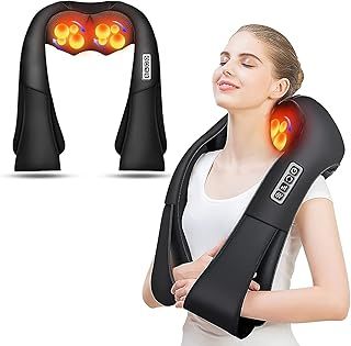 AERLANG Neck Massager,Shiatsu Neck and Back Massager with Heat, Deep Kneading Shoulder Massager, Waist Massage Pillow for Home and Office Use,Fathers Day Gift Ideas Fathers Day Dad Gifts(NOT Cordless)