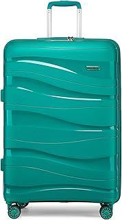 Kono 55x40x20cm Hand Cabin Luggage Lightweight Polypropylene Hard Shell Carry On Suitcase Trolley with TSA Lock Spinner Wheels