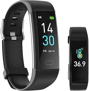 Activity Tracker Fitness Trackers Smart Watch with Body Temperature Heart Rate Blood Pressure Monitor IP68 Waterproof with Sleep Monitor Calorie Step Counter for Women Men