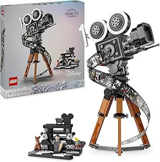 LEGO | Disney Walt Disney Tribute Camera - Memorabilia Set for Adults & Collectible Gift for Mothers - incl. Mickey and Minnie Mouse Minifigures, plus Bambi & Dumbo Figures - 43230