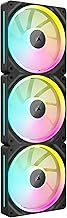 Corsair iCUE LINK LX120 RGB 120mm PWM Fans Triple Pack – Dual Light Loops – Includes iCUE LINK System Hub AirGuide Technology – Black