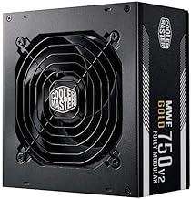 Cooler Master MWE 750 Gold V2 Fully Modular PSU (UK Plug) - 80 PLUS Gold 750W Power Supply Unit, Flat Black Cabling, 120mm HDB Fan, High-Temperature Threshold
