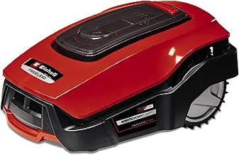 Einhell Power X-Change 18V Robotic Lawnmower With Charging Station For Lawns Up To 1200m² - Multi-Zone Lawn Cutting, Bluetooth App Control - FREELEXO 1200 LCD BT Robot Lawnmower Kit Red/Black