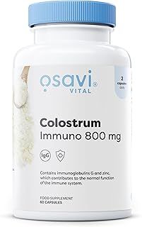 Osavi Colostrum Immuno 800mg – 60 Capsules | Bovine Colostrum with 18% Immunoglobulins G and Highly Absorbable Zinc Gluconate